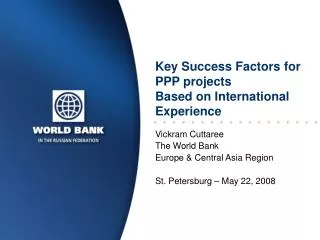 Key Success Factors for PPP projects Based on International Experience