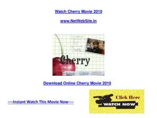 Cherry Movie Free Online Review