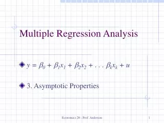 Multiple Regression Analysis