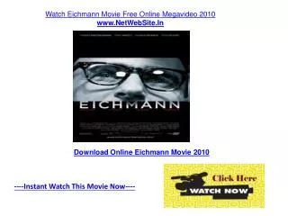 Eichmann Movie Review