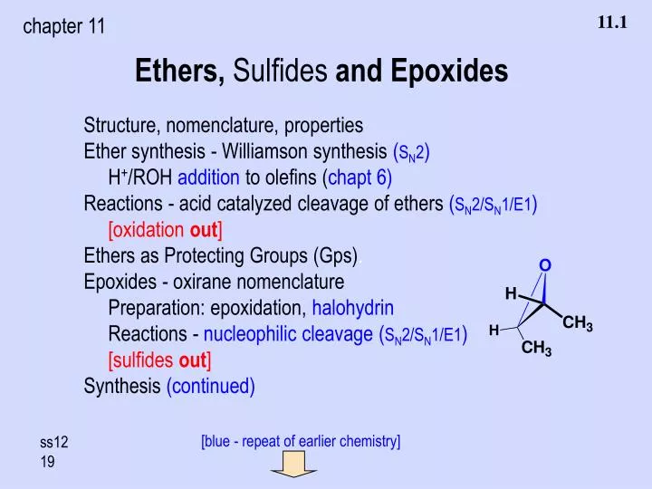 ethers sulfides and epoxides