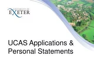 UCAS Applications &amp; Personal Statements