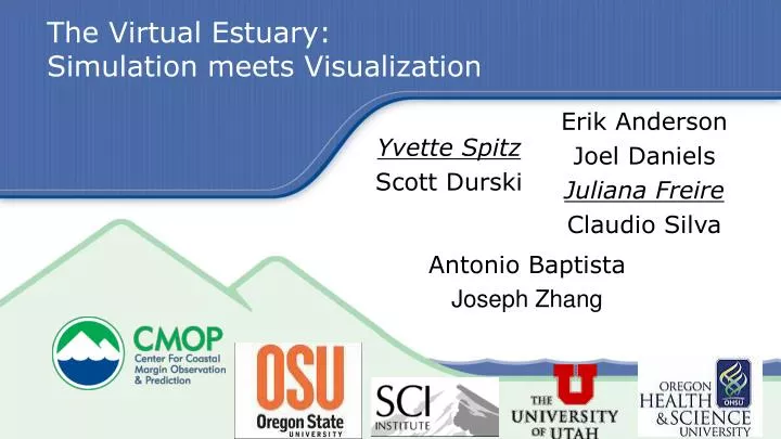 the virtual estuary simulation meets visualization