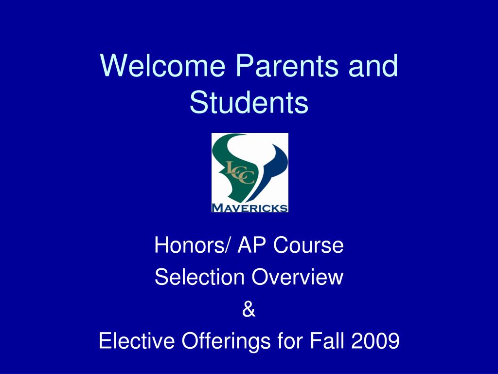 PPT - Welcome Parents and Students PowerPoint Presentation, free ...