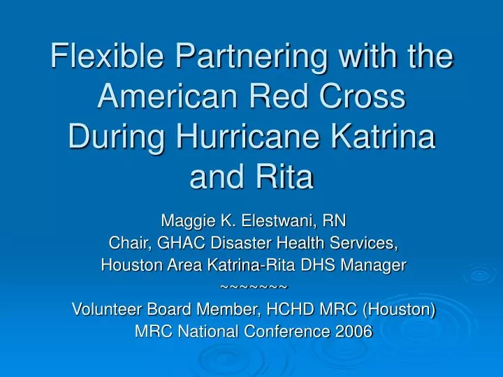 flexible partnering with the american red cross during hurricane katrina and rita
