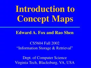Introduction to Concept Maps