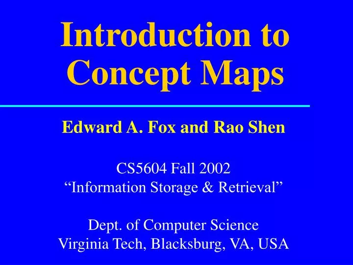 introduction to concept maps
