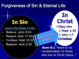 Forgiveness of Sin &amp; Eternal Life