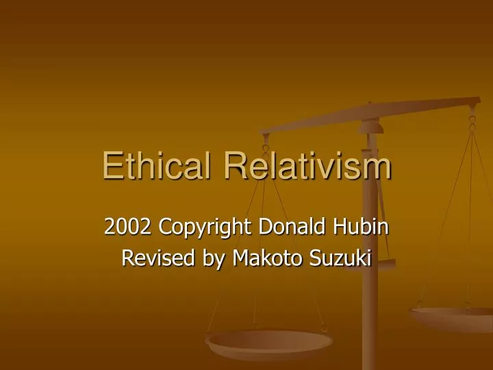 ethical relativism