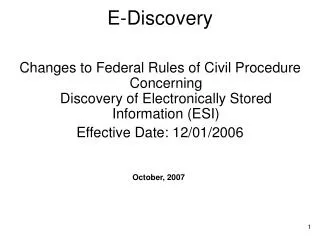 E-Discovery