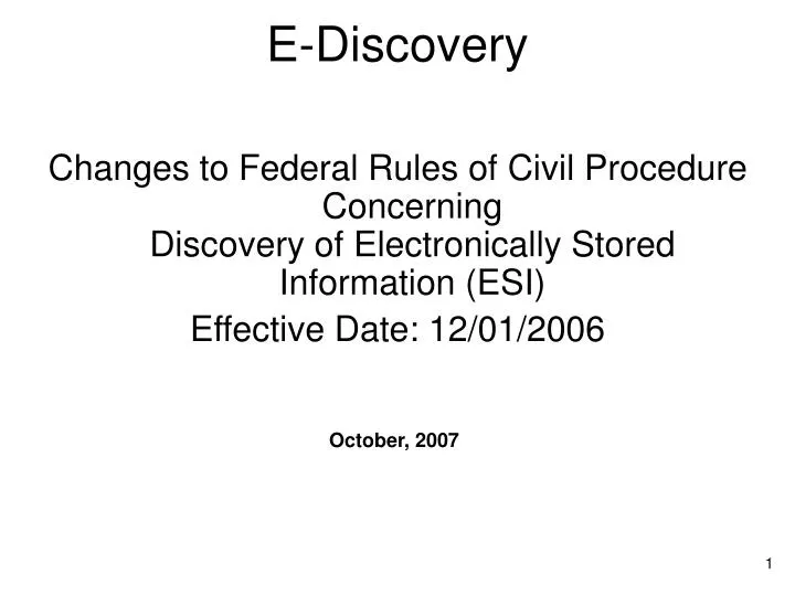 e discovery