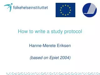 how to write a study protocol