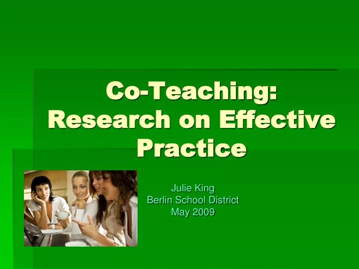 co teaching research on effective practice