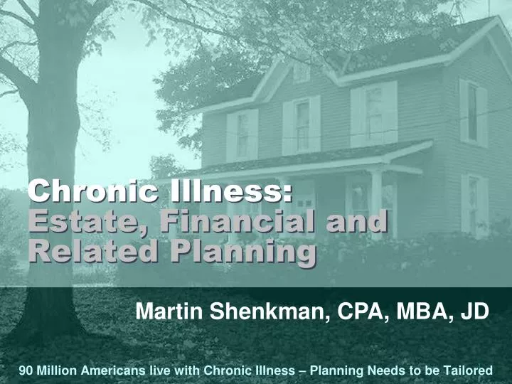 chronic illness estate financial and related planning
