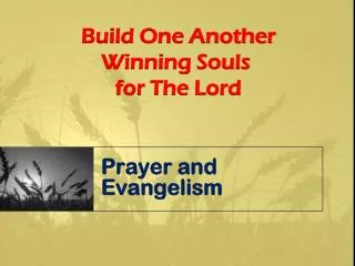 Prayer and Evangelism