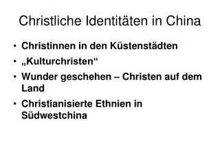 christliche identit ten in china