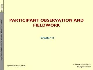 PARTICIPANT OBSERVATION AND FIELDWORK