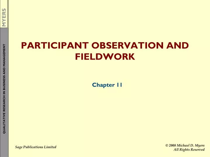 participant observation and fieldwork