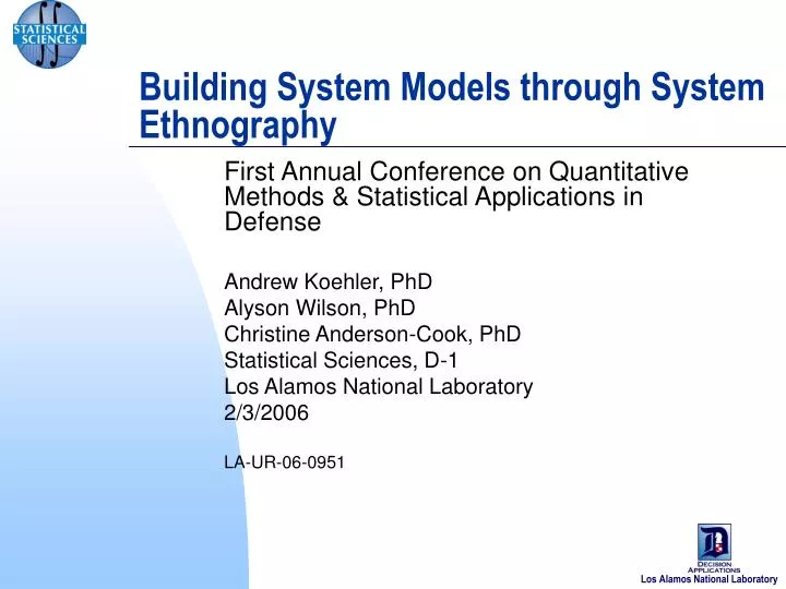 building system models through system ethnography