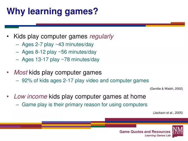 why learning games