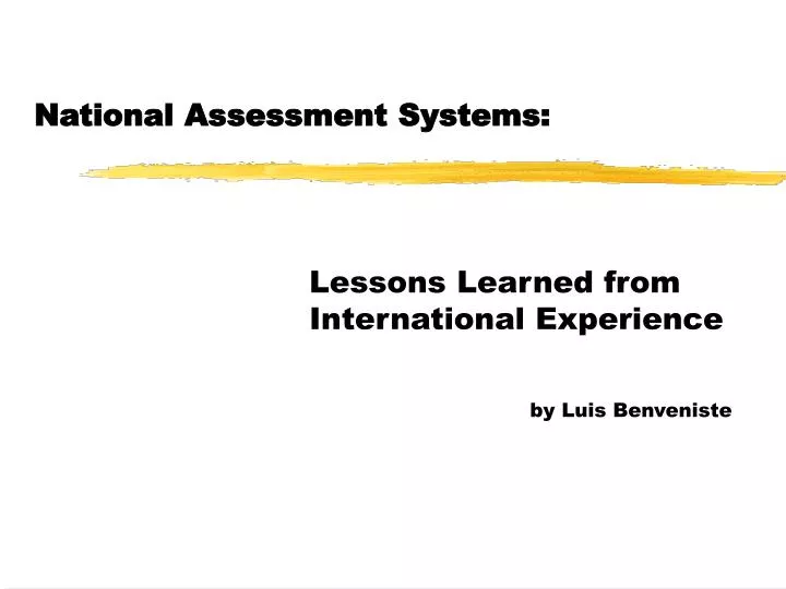 national assessment systems
