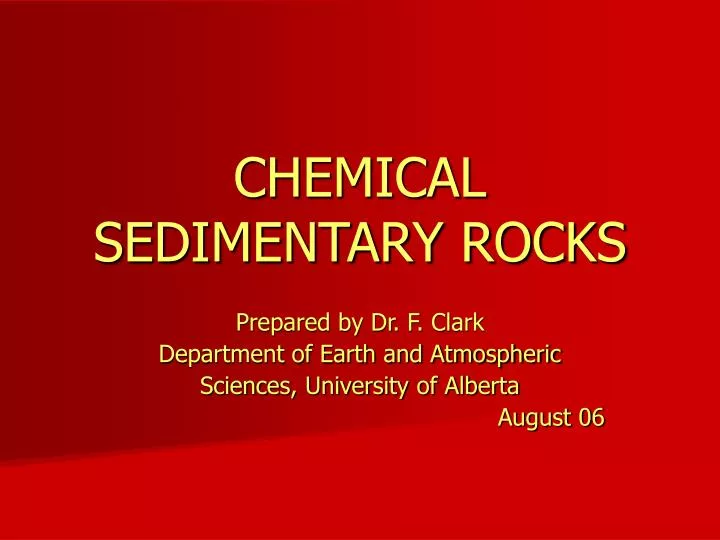 chemical sedimentary rocks