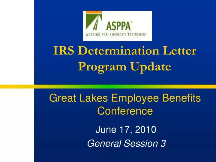 irs determination letter program update