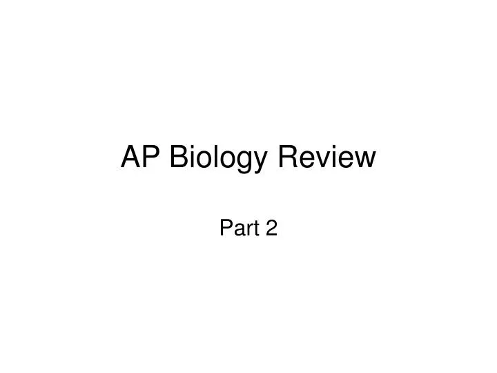 ap biology review