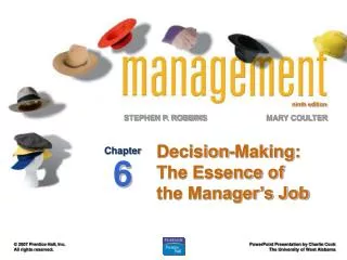 Decision-Making: The Essence of the Manager’s Job
