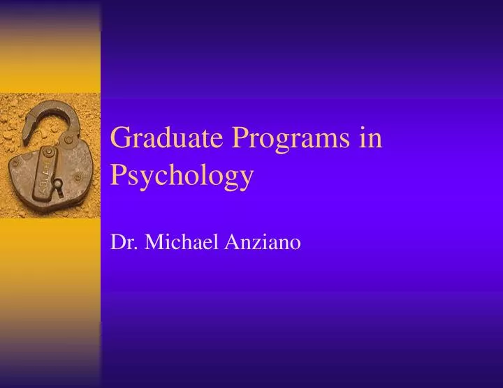 graduate programs in psychology