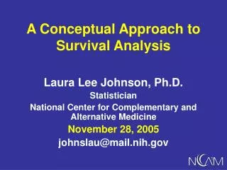 A Conceptual Approach to Survival Analysis