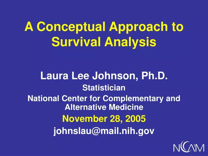 a conceptual approach to survival analysis