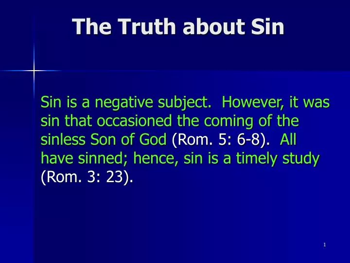 the truth about sin