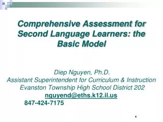 Comprehensive Assessment for Second Language Learners: the Basic Model
