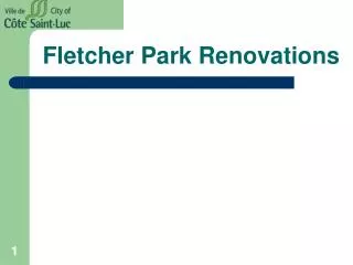 Fletcher Park Renovations
