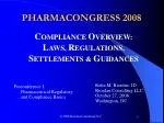 PHARMACONGRESS 2008 - slide 1