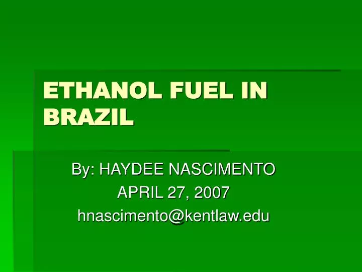 ethanol fuel in brazil
