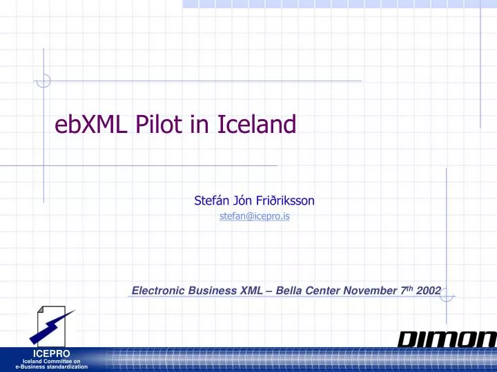 ebxml pilot in iceland