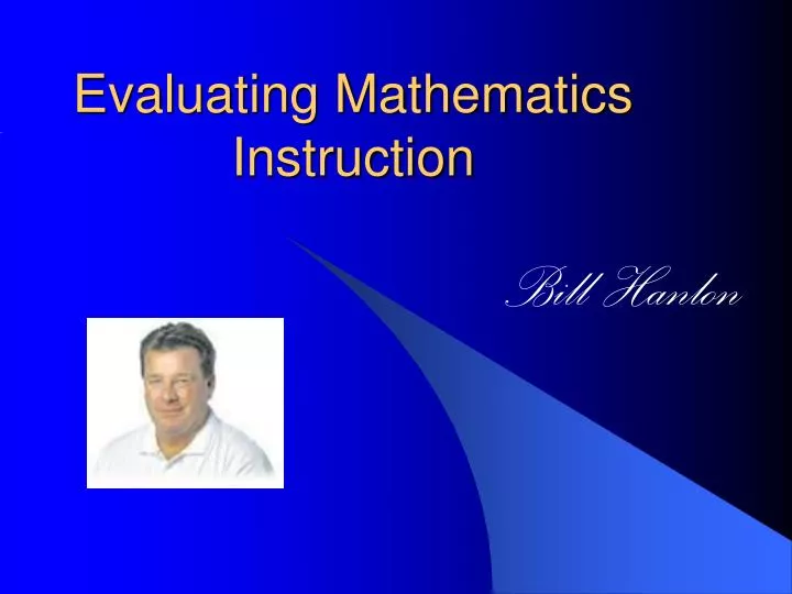evaluating mathematics instruction