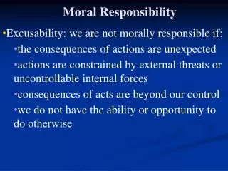 Moral Responsibility