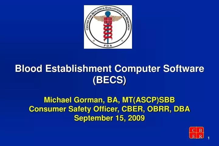 blood establishment computer software becs