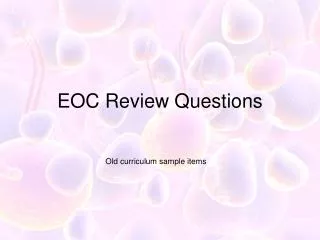 EOC Review Questions