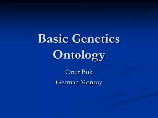 Basic Genetics Ontology