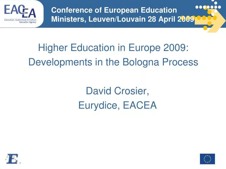 conference of european education ministers leuven louvain 28 april 2009