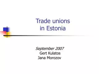Trade unions in Estonia