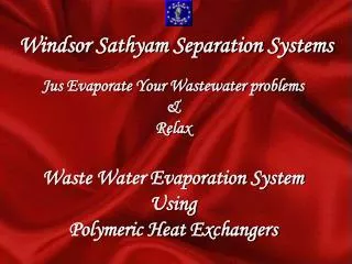 Windsor Sathyam Separation Systems