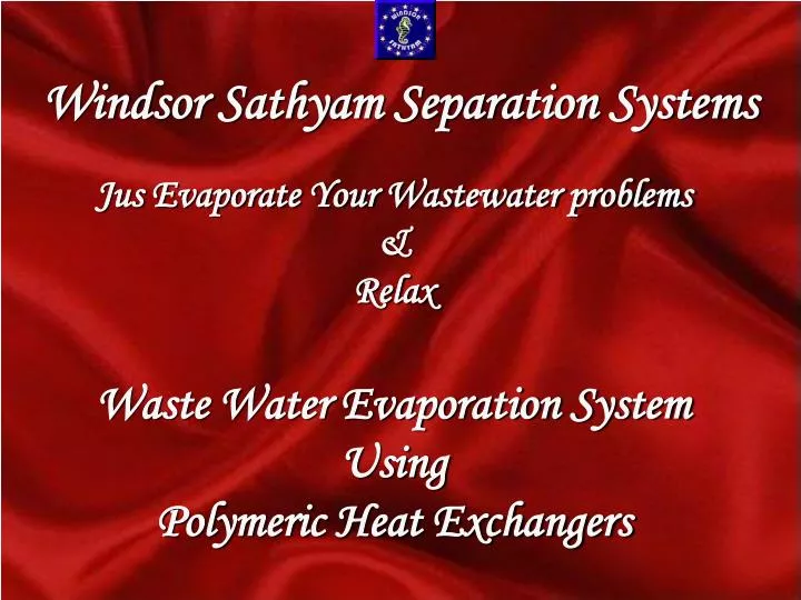 windsor sathyam separation systems