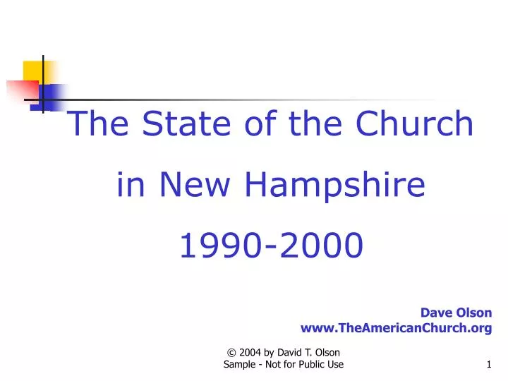 the state of the church in new hampshire 1990 2000