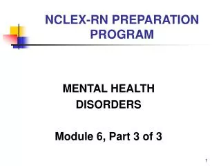 NCLEX-RN PREPARATION PROGRAM