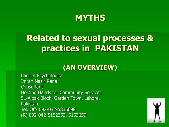 myths related to sexual processes practices in pakistan an overview